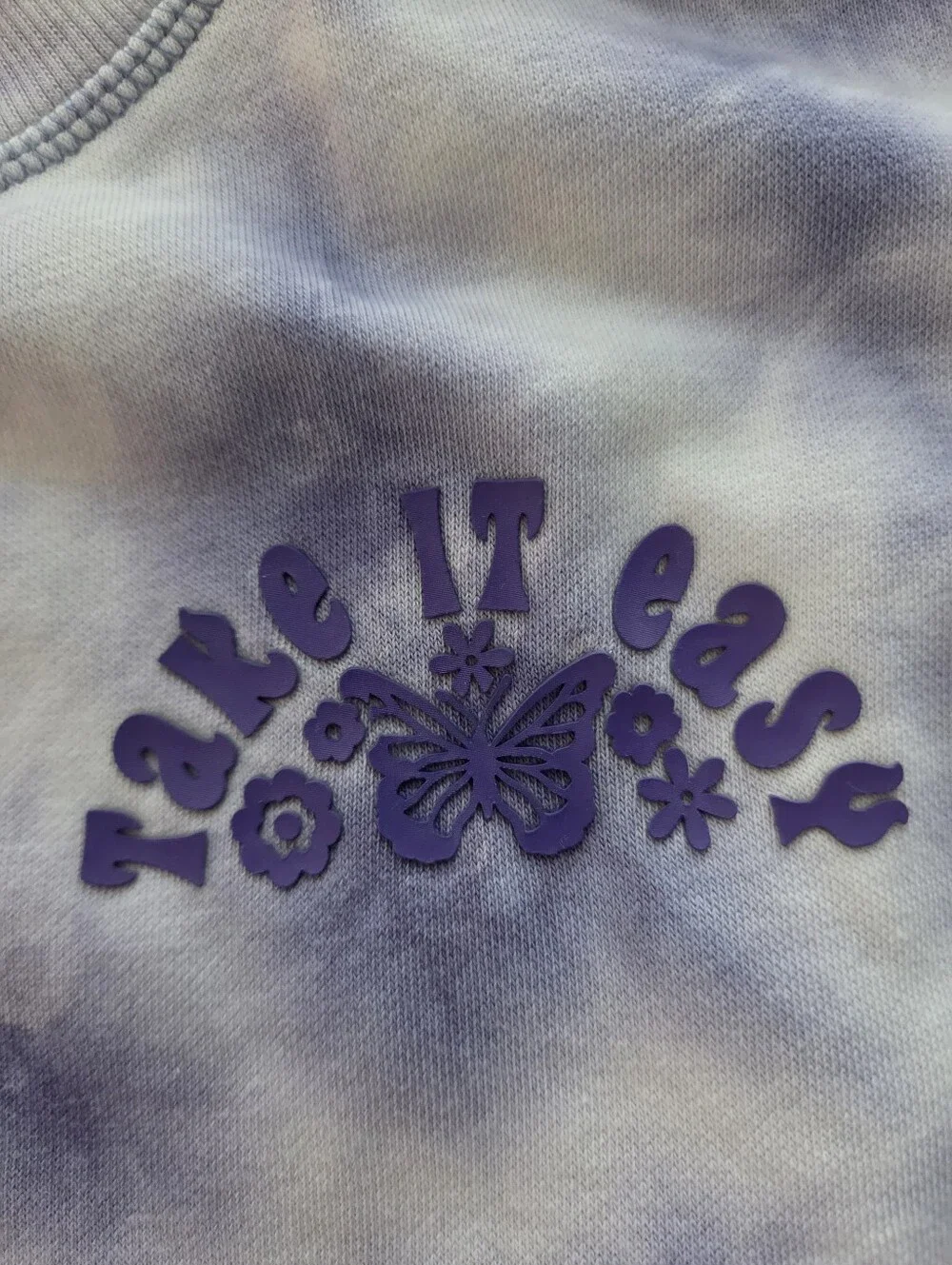 Purple And White Tie Dye Lounge Set Sweatshirt Joggers Girls 11/12 Yrs